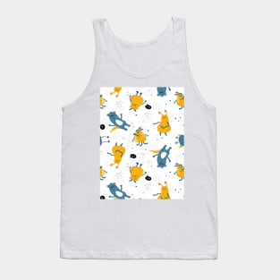 fun monster pattern Tank Top